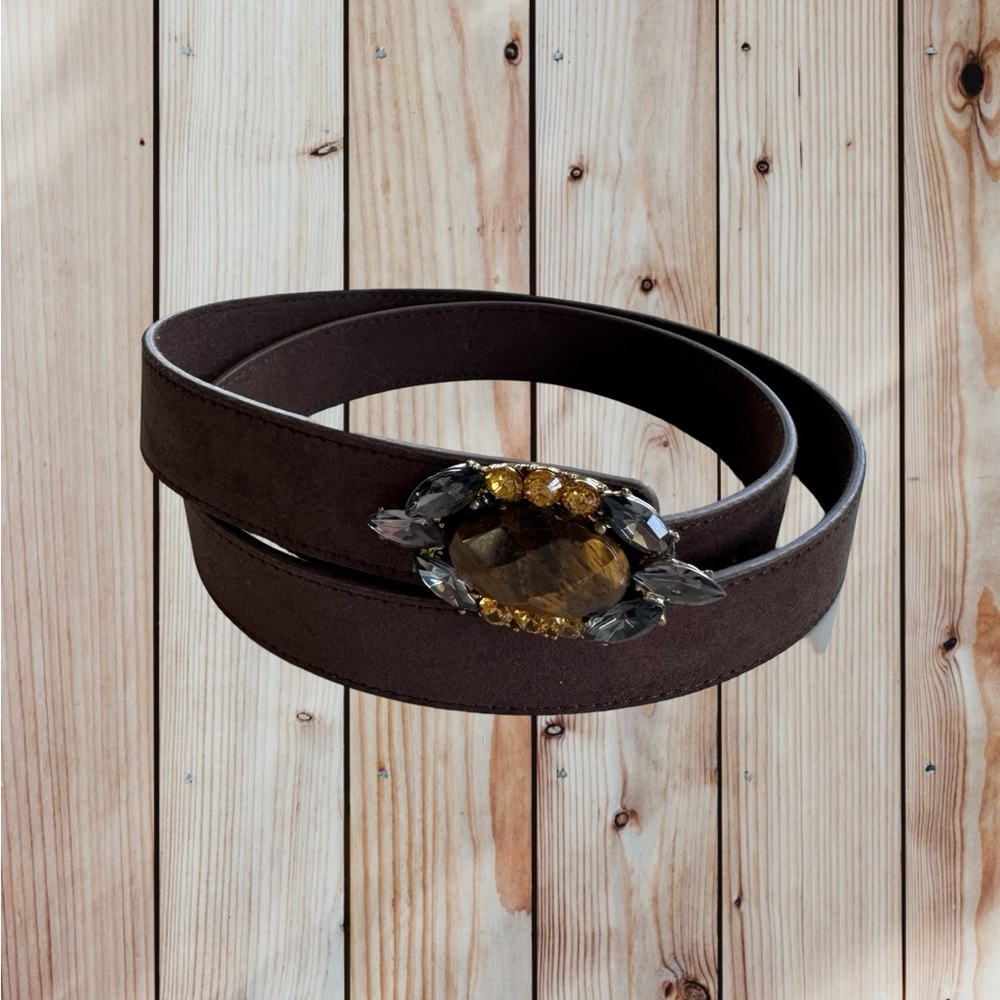 LOFT / NWT Tiger's Eye Jeweled Belt / Size M